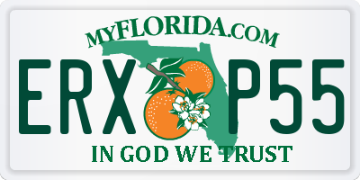 FL license plate ERXP55