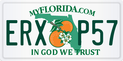 FL license plate ERXP57