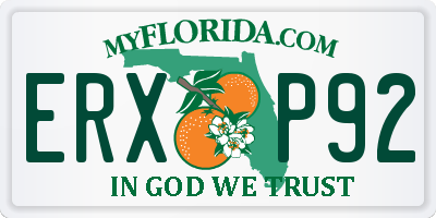 FL license plate ERXP92