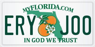 FL license plate ERYJ00