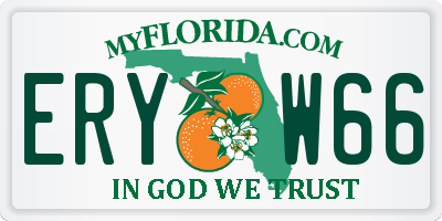 FL license plate ERYW66