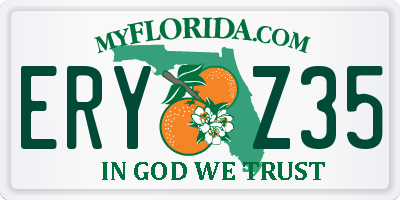 FL license plate ERYZ35