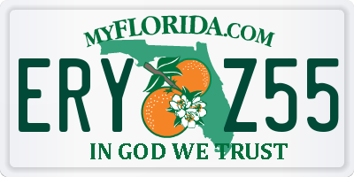 FL license plate ERYZ55