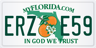 FL license plate ERZE59