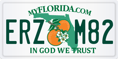 FL license plate ERZM82