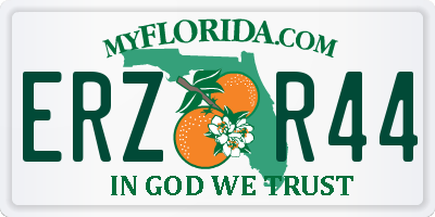 FL license plate ERZR44