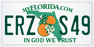 FL license plate ERZS49