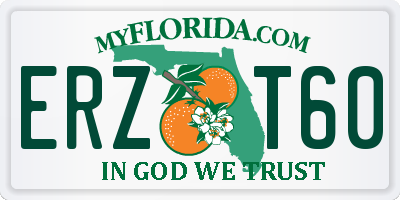 FL license plate ERZT60
