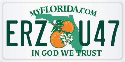 FL license plate ERZU47