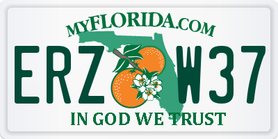 FL license plate ERZW37
