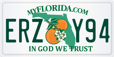 FL license plate ERZY94