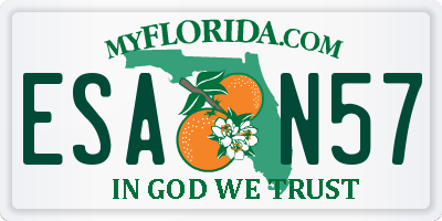 FL license plate ESAN57