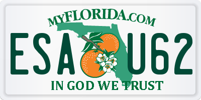 FL license plate ESAU62