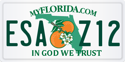 FL license plate ESAZ12