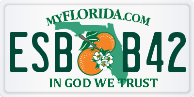 FL license plate ESBB42