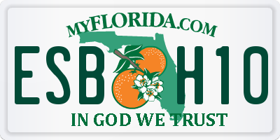 FL license plate ESBH10