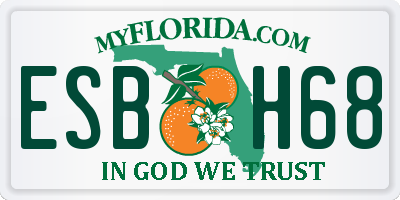 FL license plate ESBH68