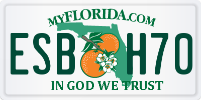 FL license plate ESBH70