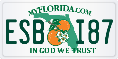 FL license plate ESBI87