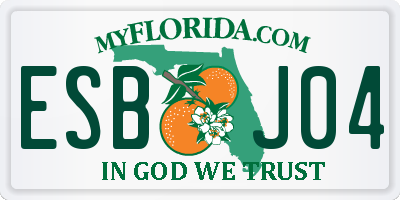 FL license plate ESBJ04