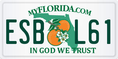 FL license plate ESBL61