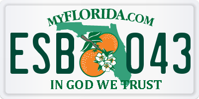 FL license plate ESBO43