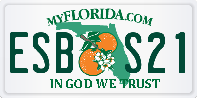 FL license plate ESBS21