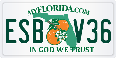 FL license plate ESBV36