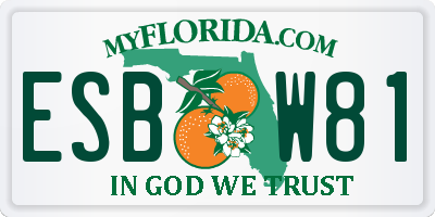 FL license plate ESBW81