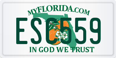 FL license plate ESC559