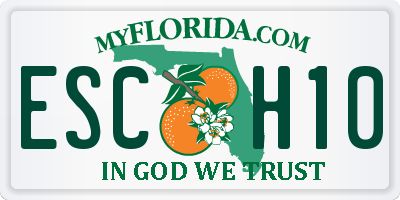 FL license plate ESCH10