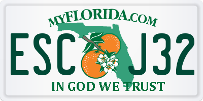 FL license plate ESCJ32