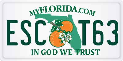 FL license plate ESCT63