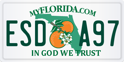 FL license plate ESDA97