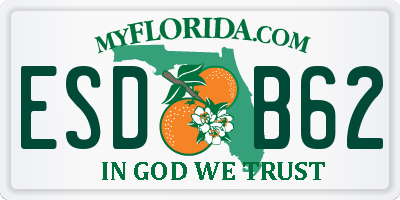 FL license plate ESDB62
