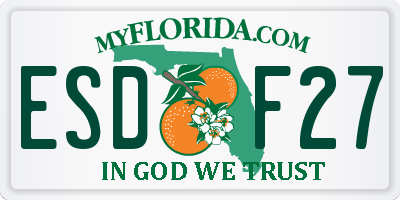FL license plate ESDF27