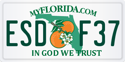 FL license plate ESDF37