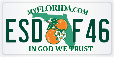FL license plate ESDF46
