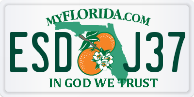 FL license plate ESDJ37