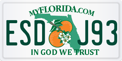 FL license plate ESDJ93