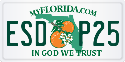 FL license plate ESDP25