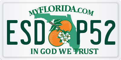 FL license plate ESDP52