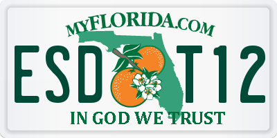 FL license plate ESDT12