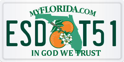 FL license plate ESDT51