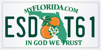 FL license plate ESDT61