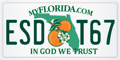 FL license plate ESDT67