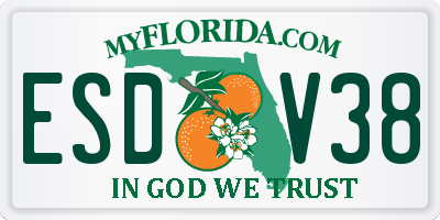 FL license plate ESDV38