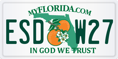 FL license plate ESDW27