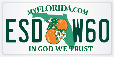 FL license plate ESDW60
