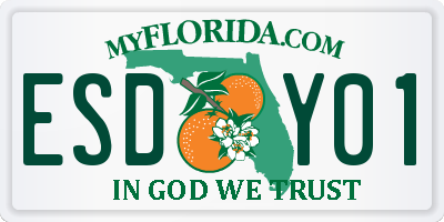 FL license plate ESDY01
